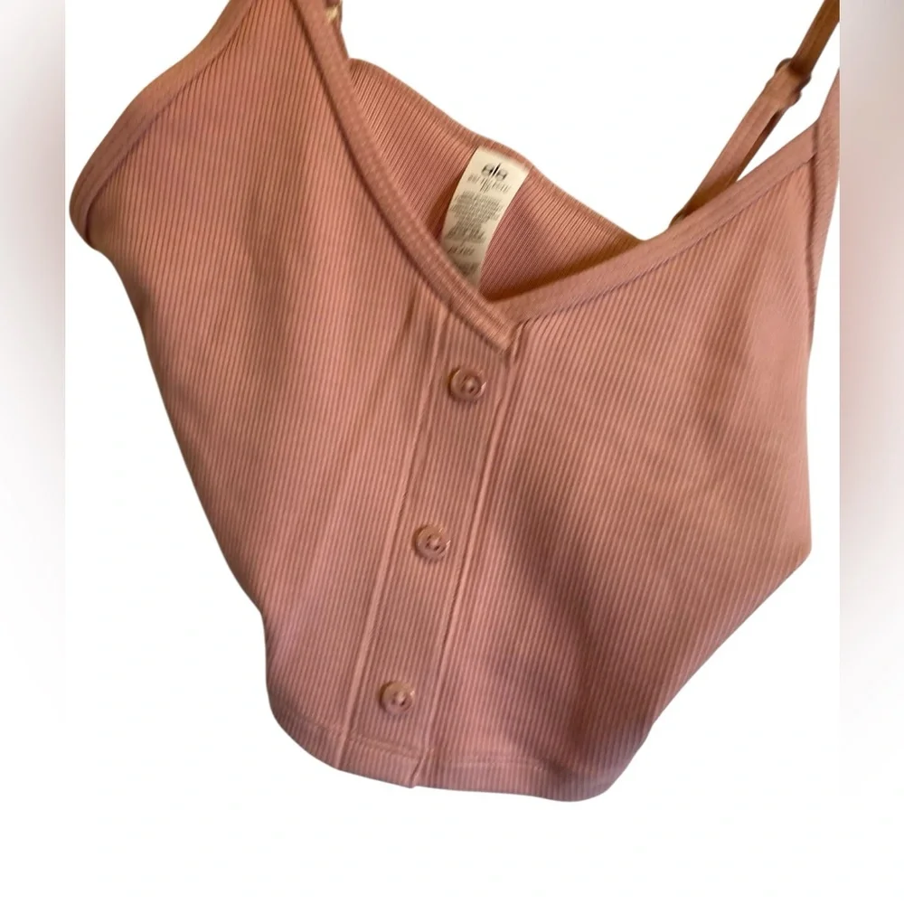 NWT Alo Yoga ribbed tank and tennis skirt set VINTAGE PINK Size XS